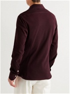 Isaia - Slim-Fit Cotton-Jersey Shirt - Burgundy