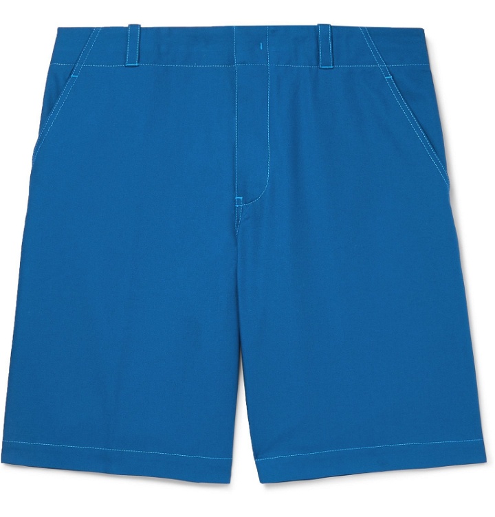 Photo: Sies Marjan - Alex Wide-Leg Cotton-Blend Canvas Shorts - Blue