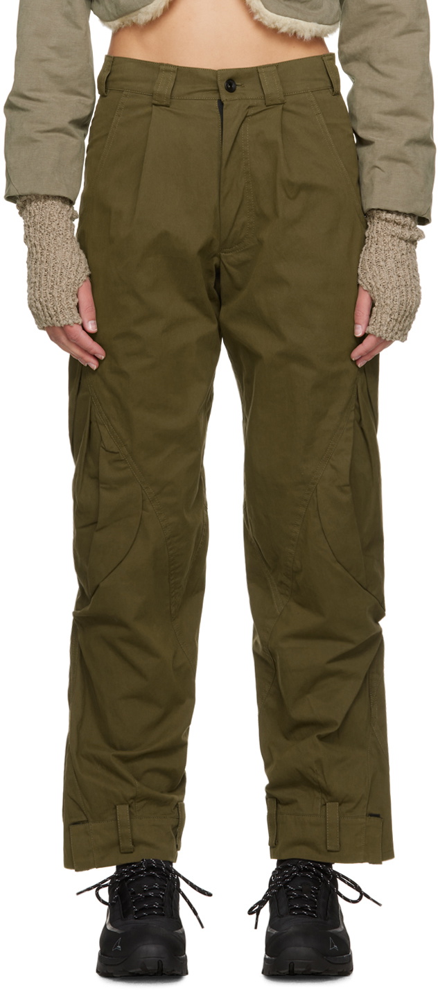 Hyein Seo Khaki Cargo Trousers