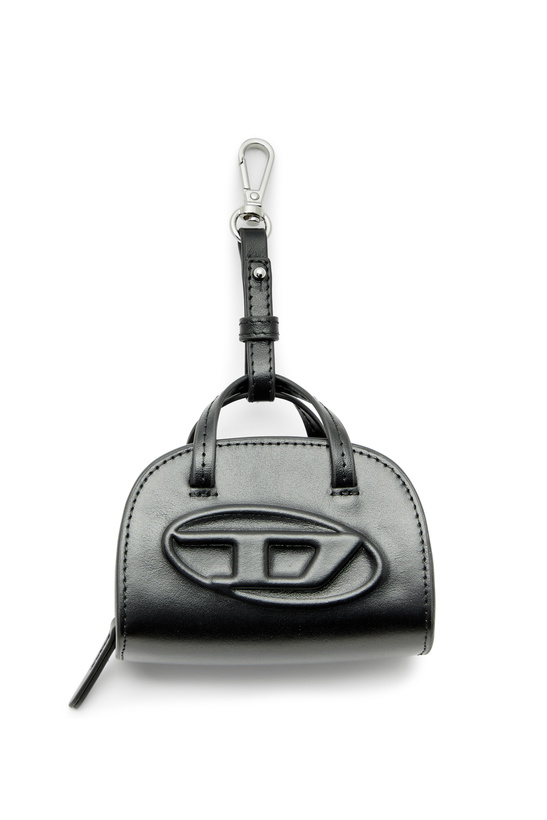 Photo: Diesel Miniature bag charm in leather - Charms and Keyrings Womens in Black