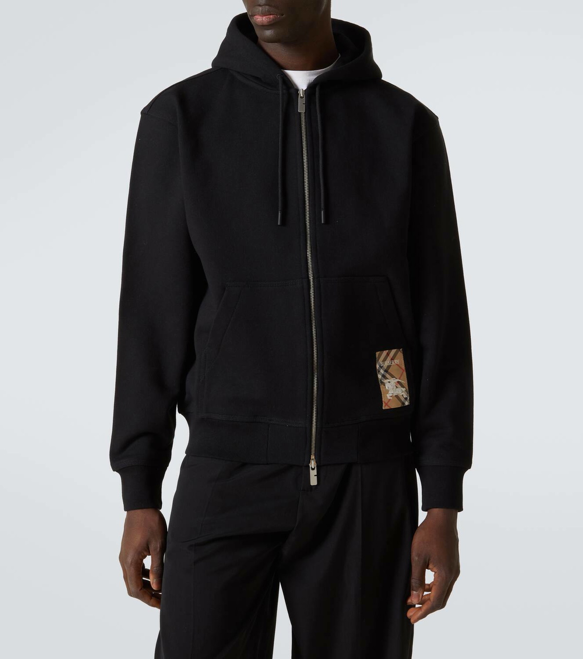Burberry EKD zip-up cotton jersey hoodie
