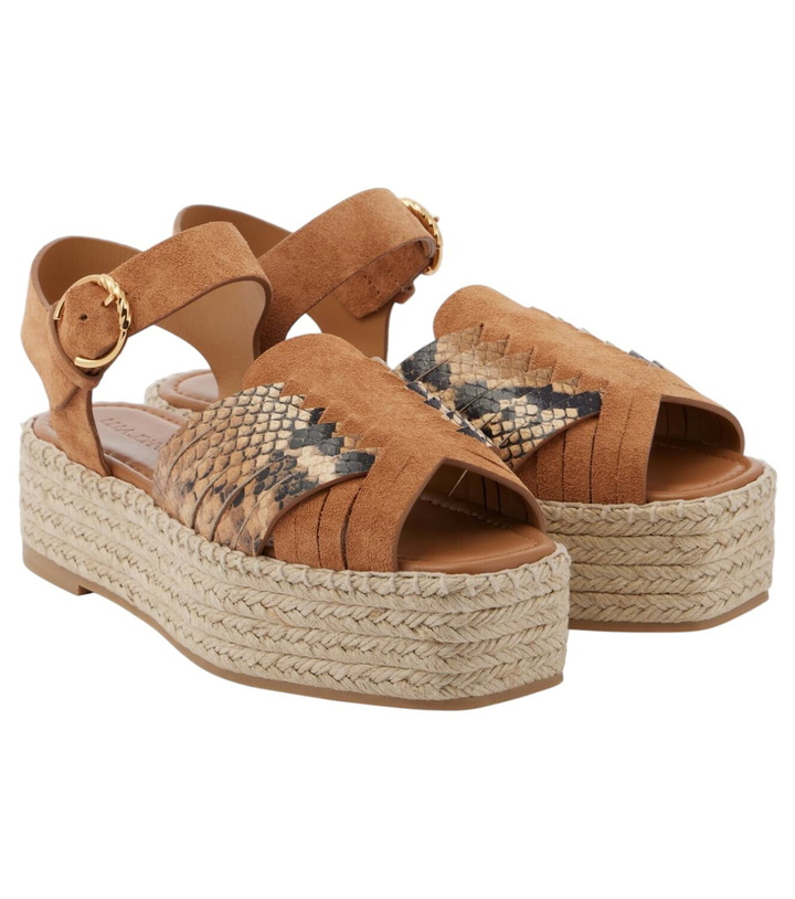 Photo: Ulla Johnson Elsa snake-effect leather espadrilles