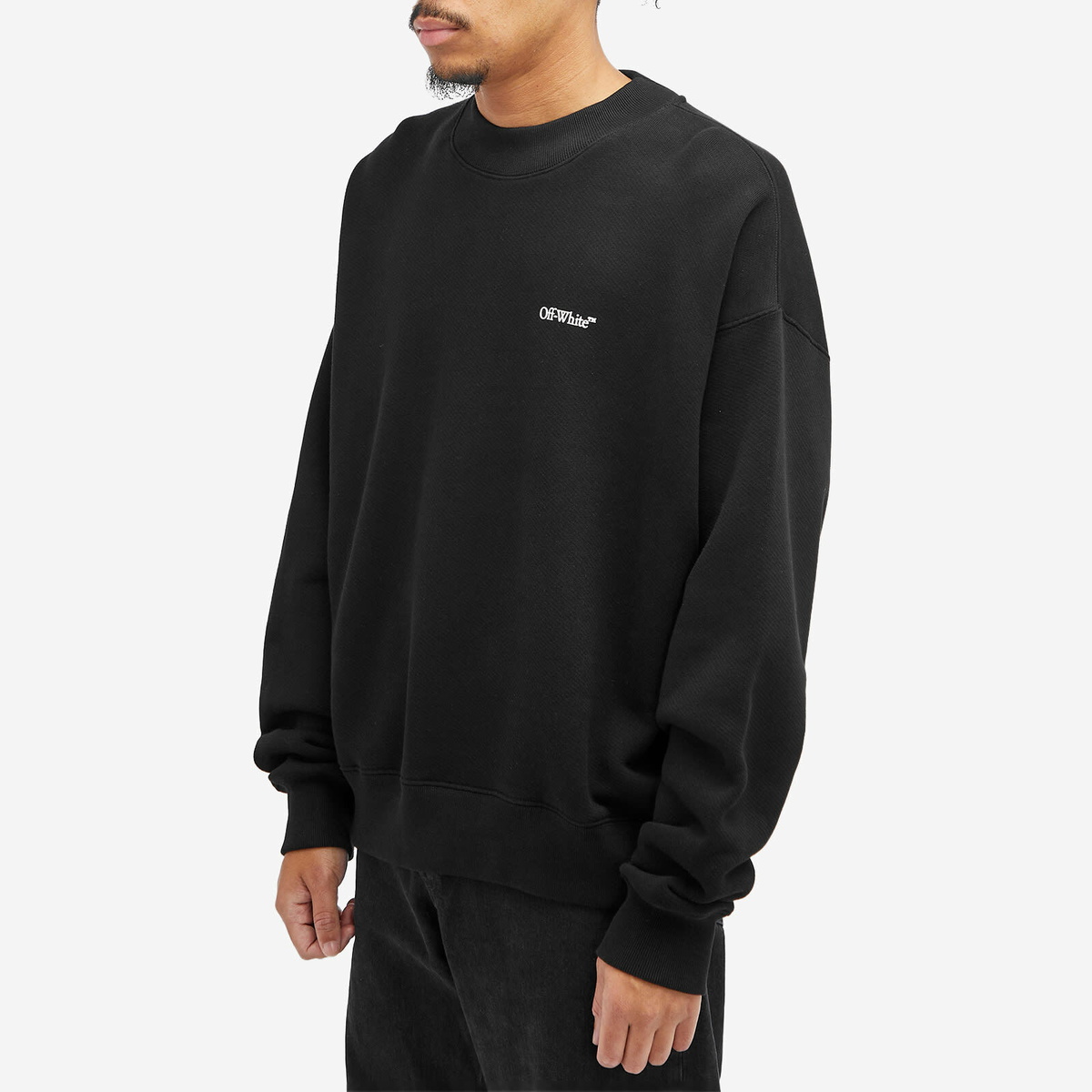 Off-White Men's Windy Arrow Skate Crew Sweat in Black Off-White