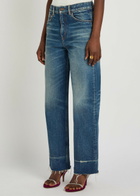 Chloe Distressed Straight-leg Jeans Denim