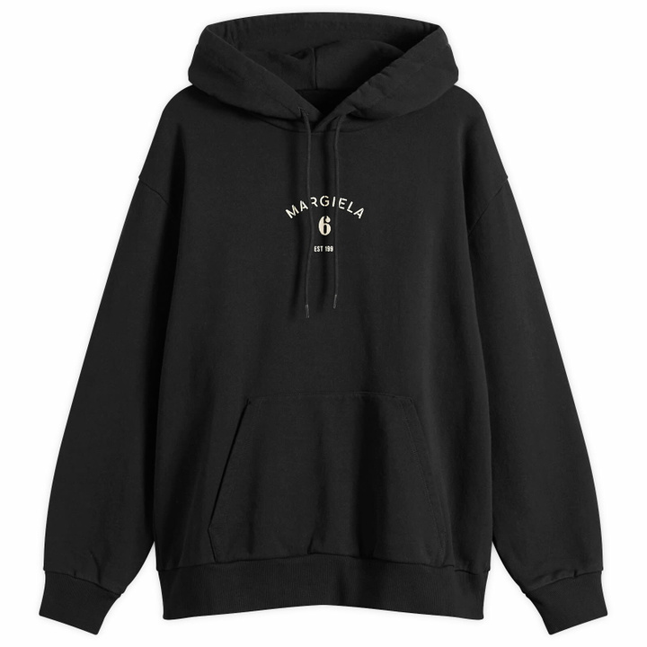 Photo: MM6 Maison Margiela Men's Margiela 6 Printed Hoodie in Black