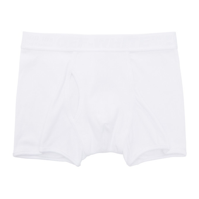 Photo: Off-White Three-Pack White Industrial Tape Boxer Briefs