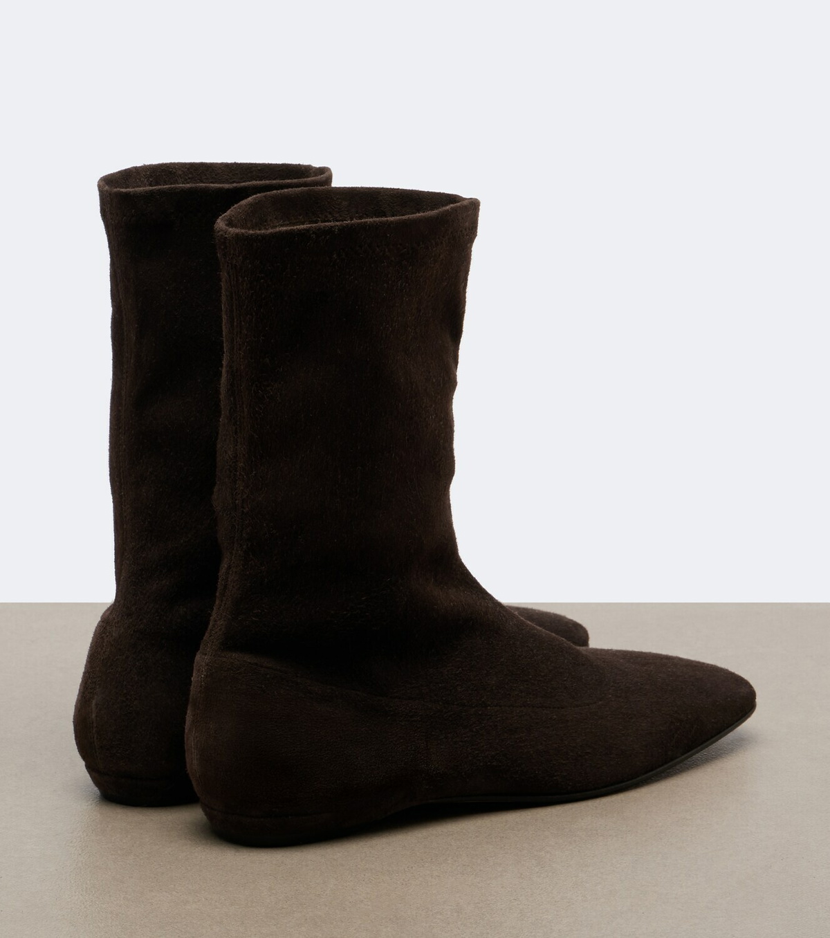 The Row Cindy suede ankle boots