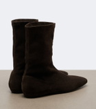 The Row Cindy suede ankle boots