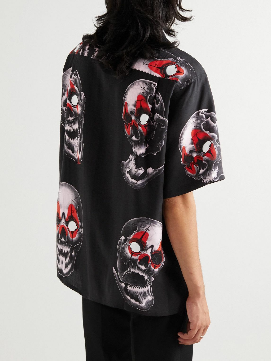 Wacko Maria - 56 Tattoo Studio Camp-Collar Printed Lyocell Shirt