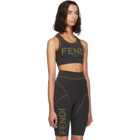 Fendi Grey Logo Sport Bra