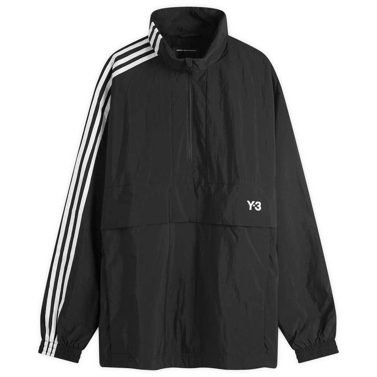 ジャケット・アウター Y-3 YOHJI YAMAMOTO BASIC THREE STRIPES Y-3 Men's 3-Stripe Nylon Track Jacket in Black Y-3