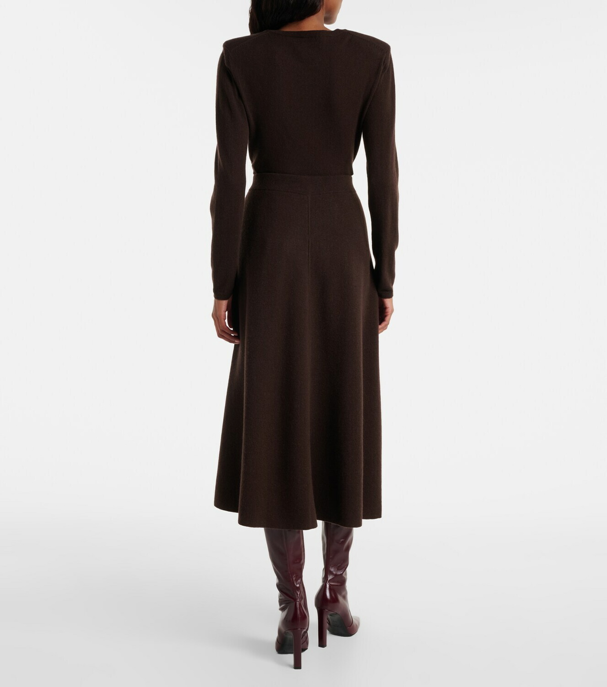 Jardin des Orangers Wool and cashmere midi skirt