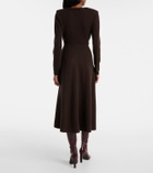 Jardin des Orangers Wool and cashmere midi skirt