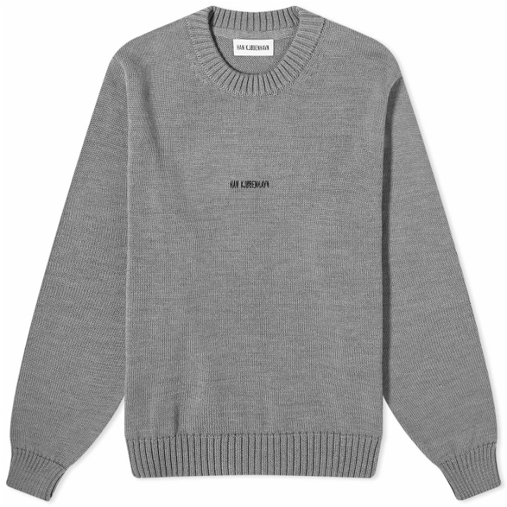 Photo: Han Kjobenhavn Men's Regular Knit Logo Jumper in Grey