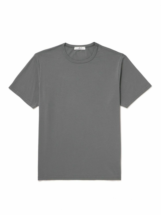 Photo: Mr P. - Garment-Dyed Cotton-Jersey T-Shirt - Gray