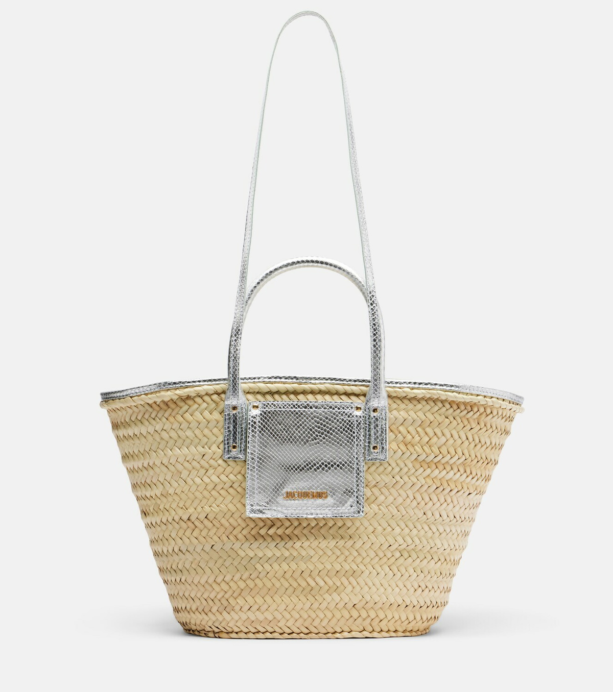 Jacquemus Soli Medium croc-effect raffia basket bag