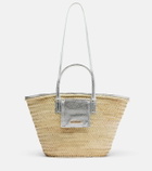 Jacquemus Soli Medium croc-effect raffia basket bag