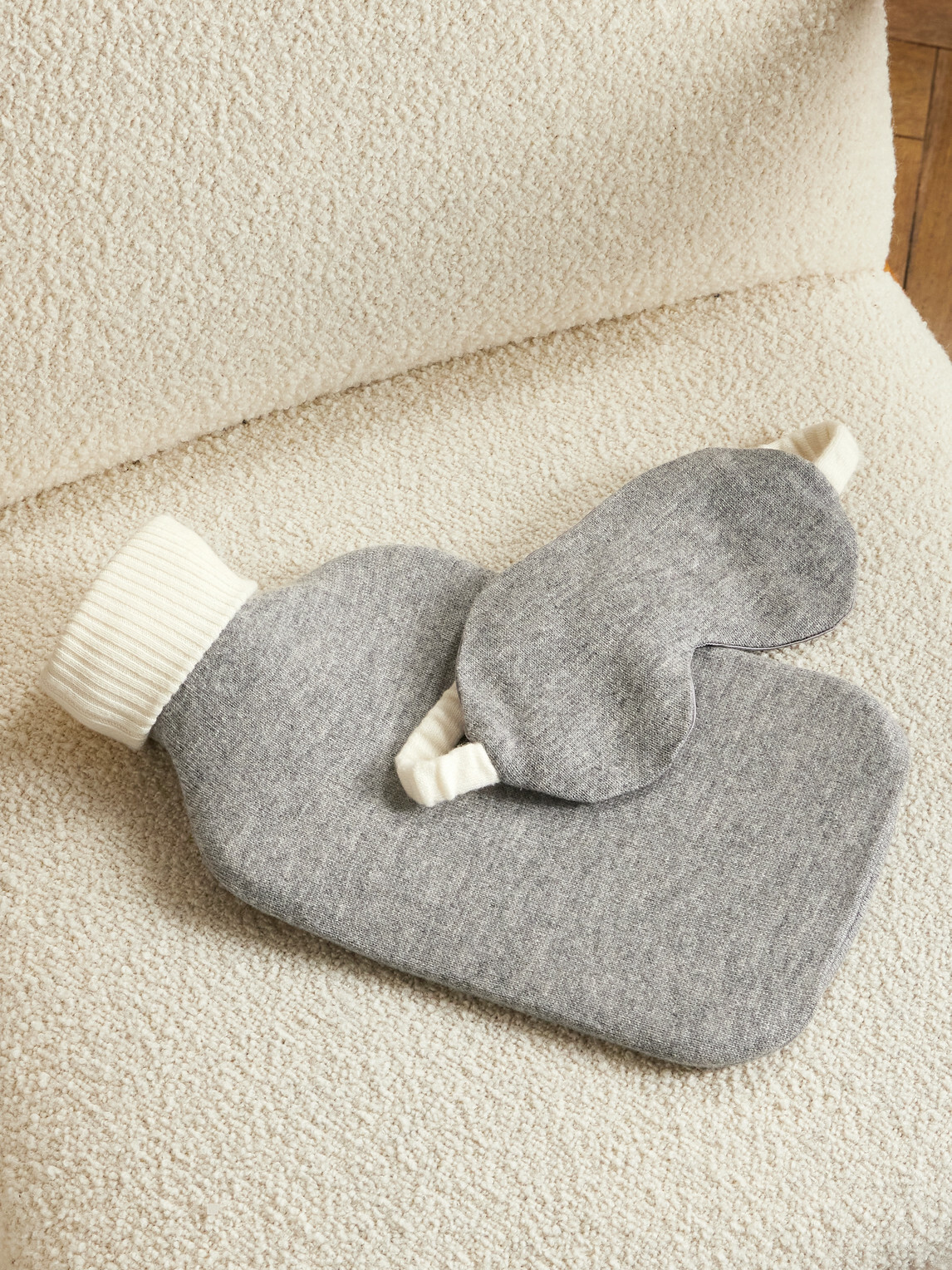 Allude - Wool and Cashmere-Blend Hot Water Bottle Cover and Eye Mask Set