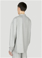 Saintwoods - Long Sleeve Knit Polo Top in Grey
