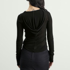 Rick Owens Women's Long Sleeve Hooded Top in Black