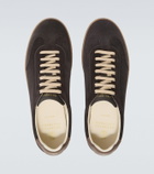 Brunello Cucinelli Leather-trimmed suede sneakers