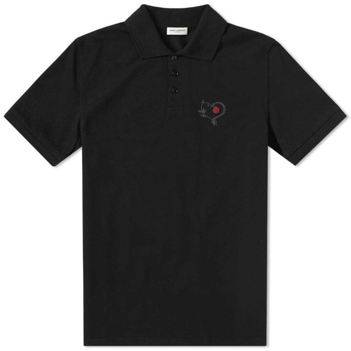 Photo: Saint Laurent Snake Heart Polo Black