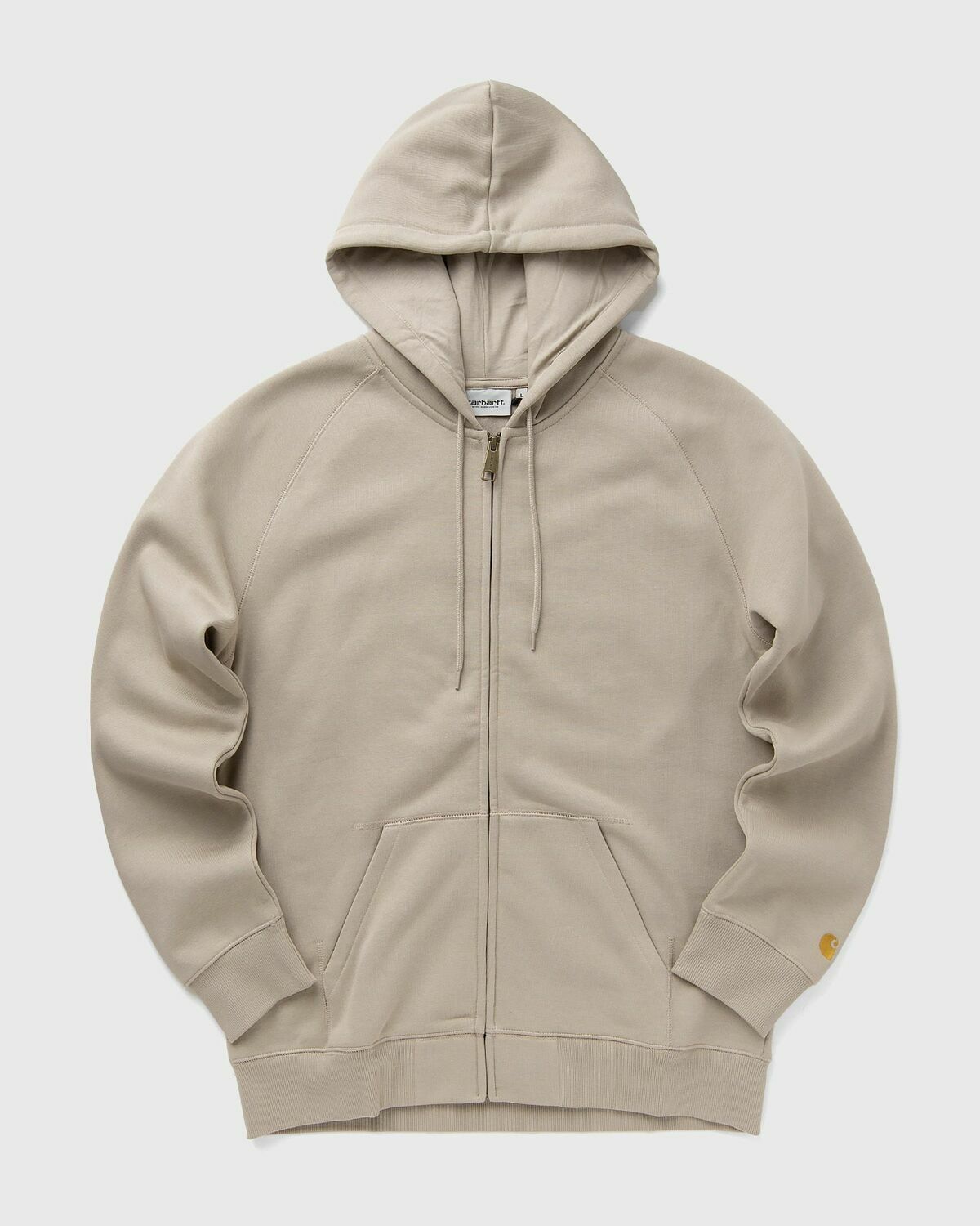 Carhartt WIP Hooded Chase Jacket Beige Mens Hoodies/Zipper