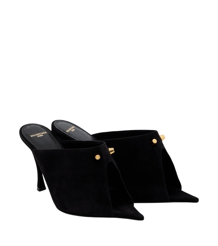 Photo: Balenciaga Midnight City studded suede mules