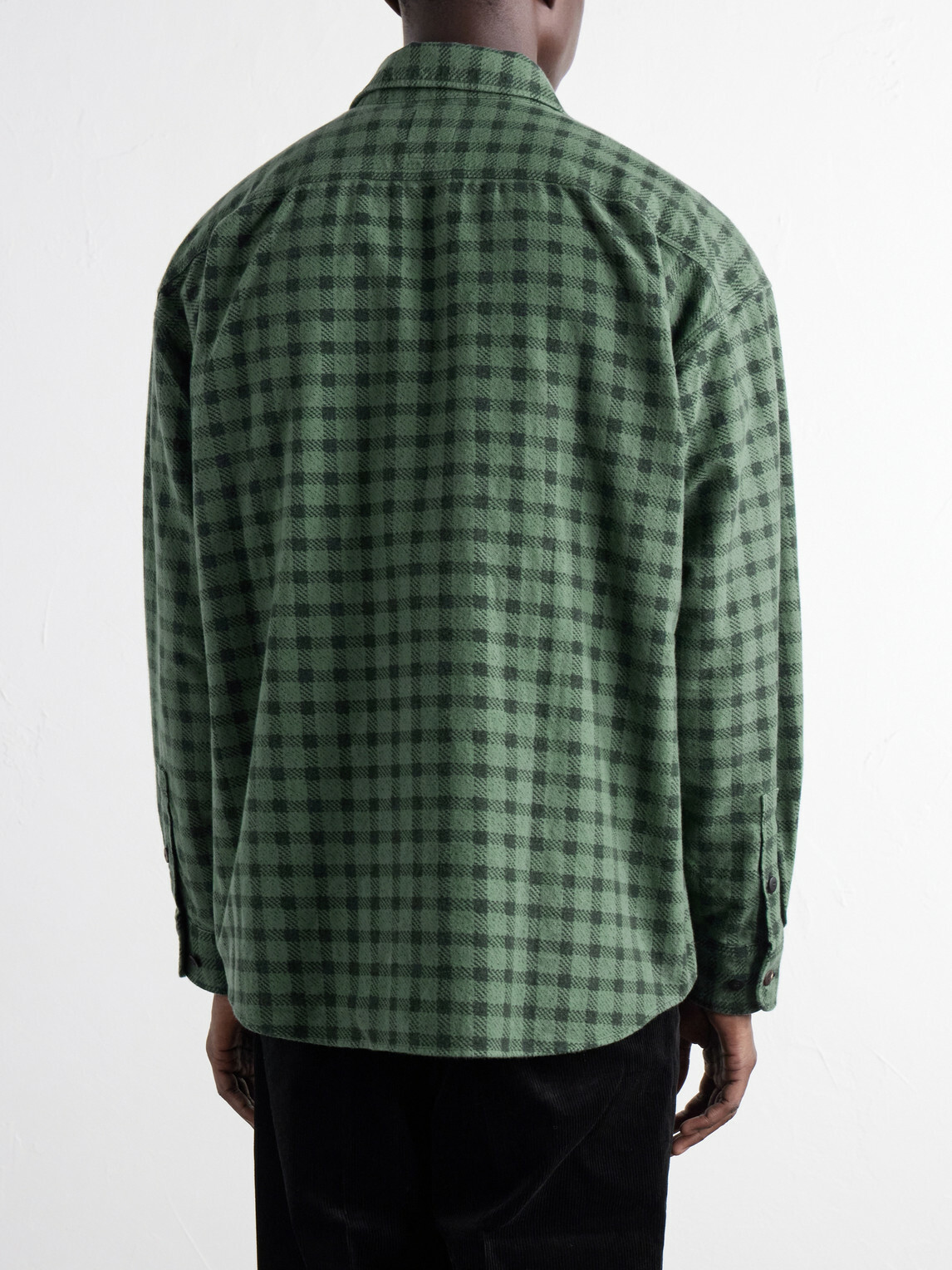 Visvim - Langer Checked Brushed Cotton-Canvas Shirt - Green