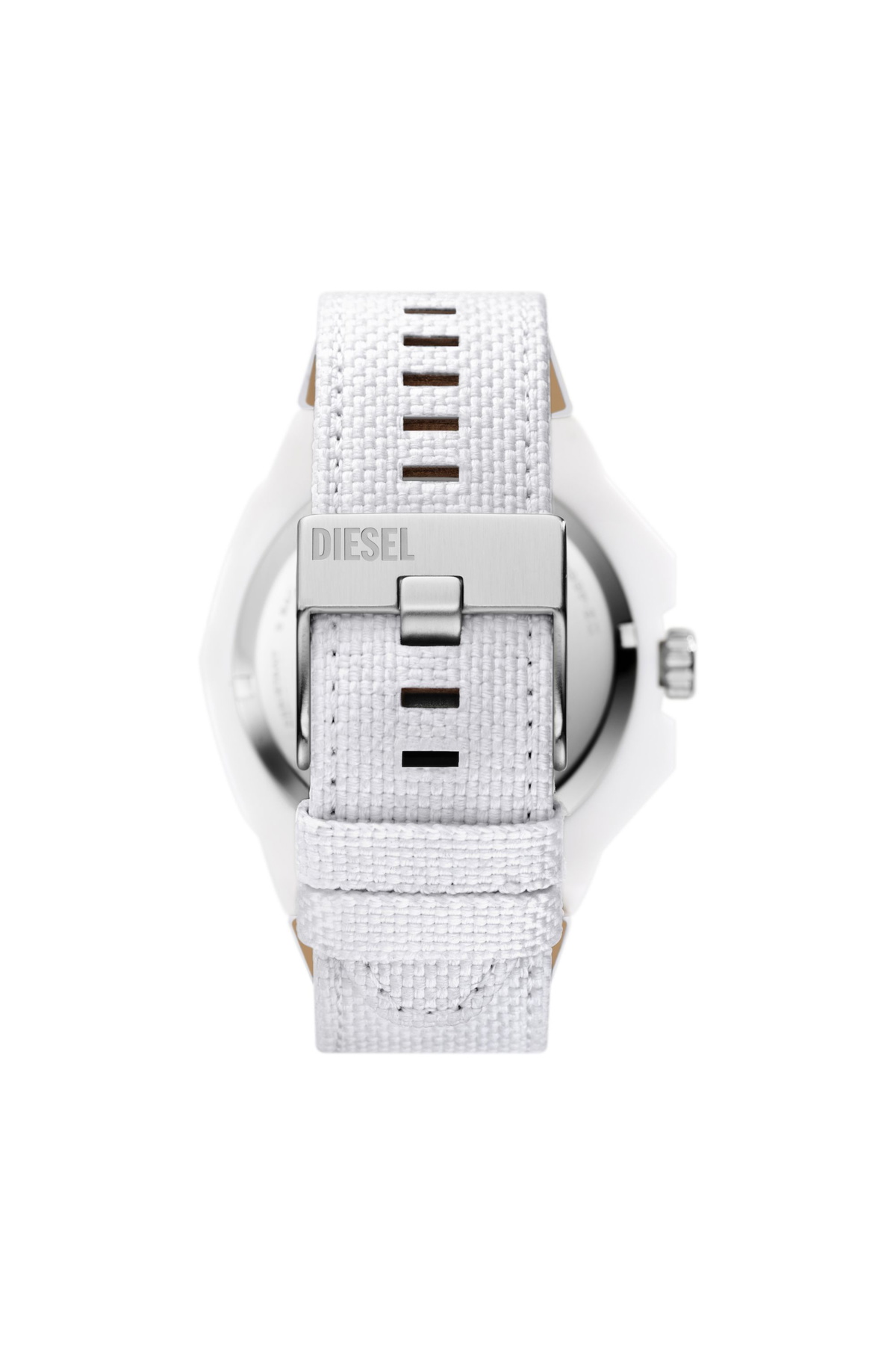 Diesel Framed solar white textile watch - Timeframes Mens in White
