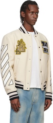 Off-White Off-White Lion Wool Varsity Bomber Jacket