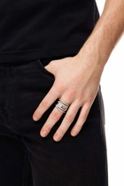 Diesel Stainless steel glitz D band ring - Rings - Unisex - Silver