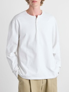 Studio Nicholson - Cotton-Jersey Henley T-Shirt - White