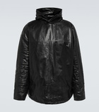 Balenciaga - Leather pullover jacket