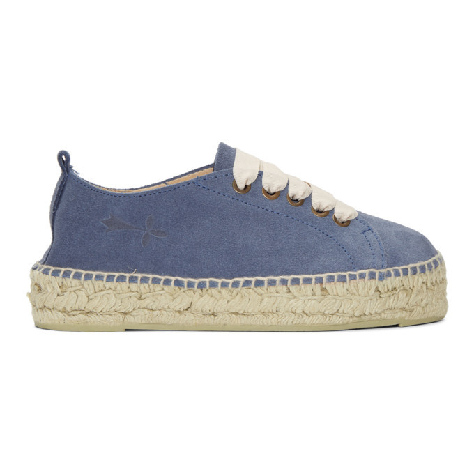 Manebi Blue Hamptons Double Sneaker Espadrilles Manebi