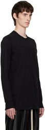 Rick Owens Black Grid Level Long Sleeve T-Shirt