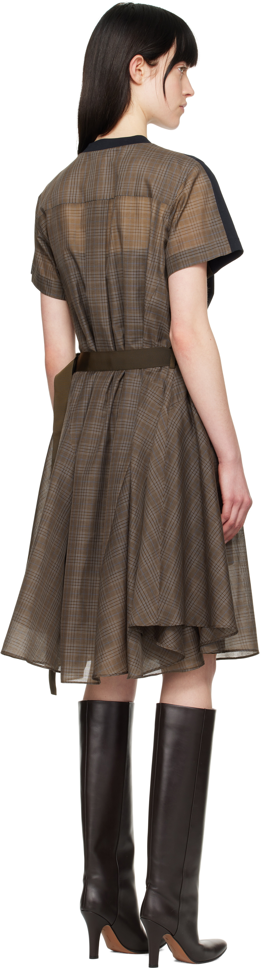 国内より1WEEK【sacai】Spun Organza x Cotton Jersey Dress Spun Organza x Cotton Jersey Dress | sacai Official Store