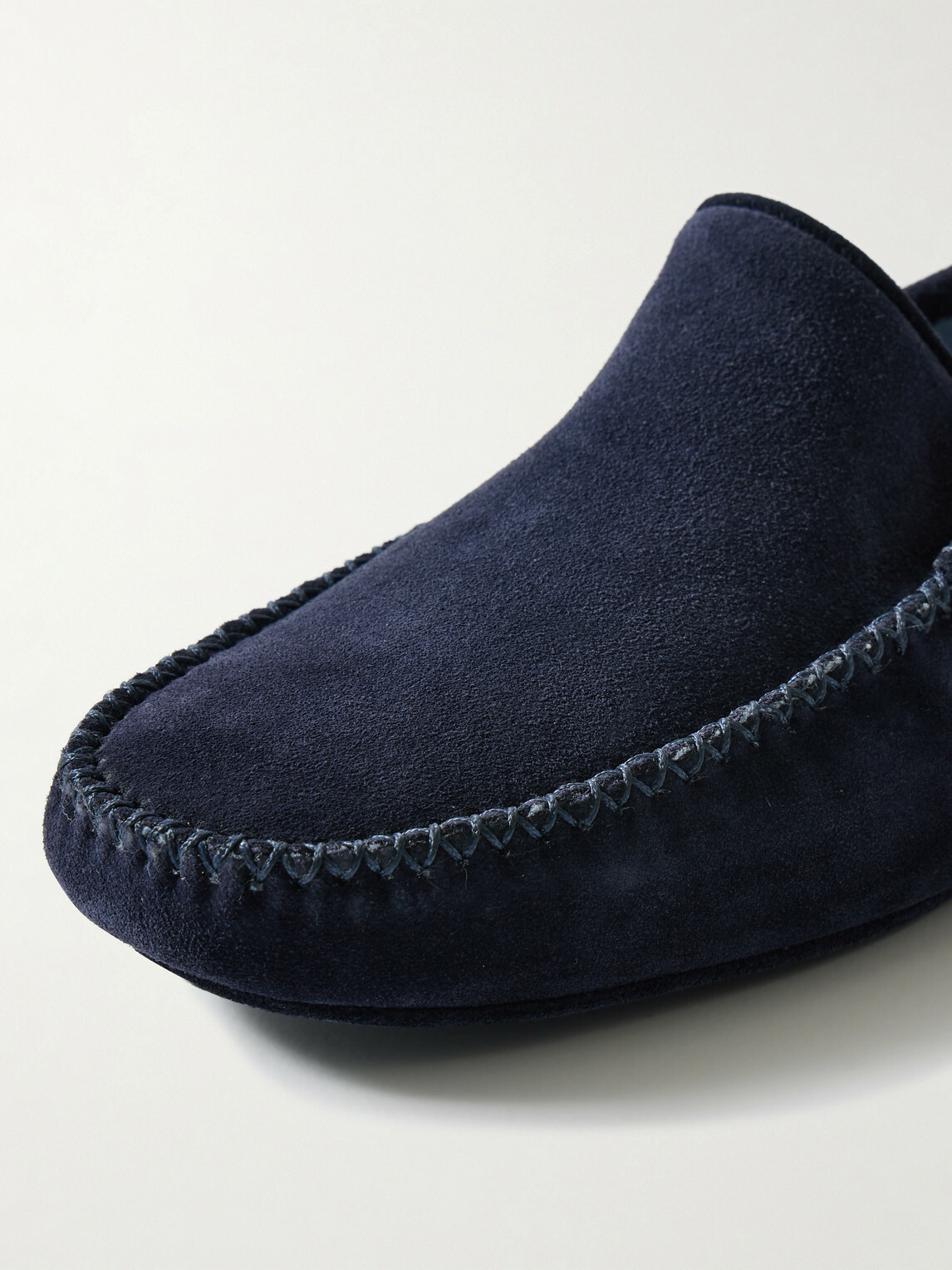 Thom Sweeney - Cashmere-Lined Suede Slippers - Blue
