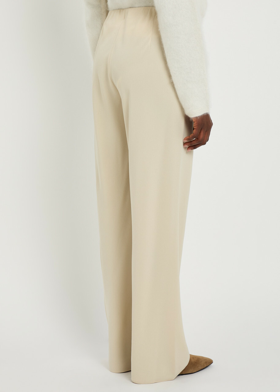 Vince Straight-leg Crepe Trousers Beige