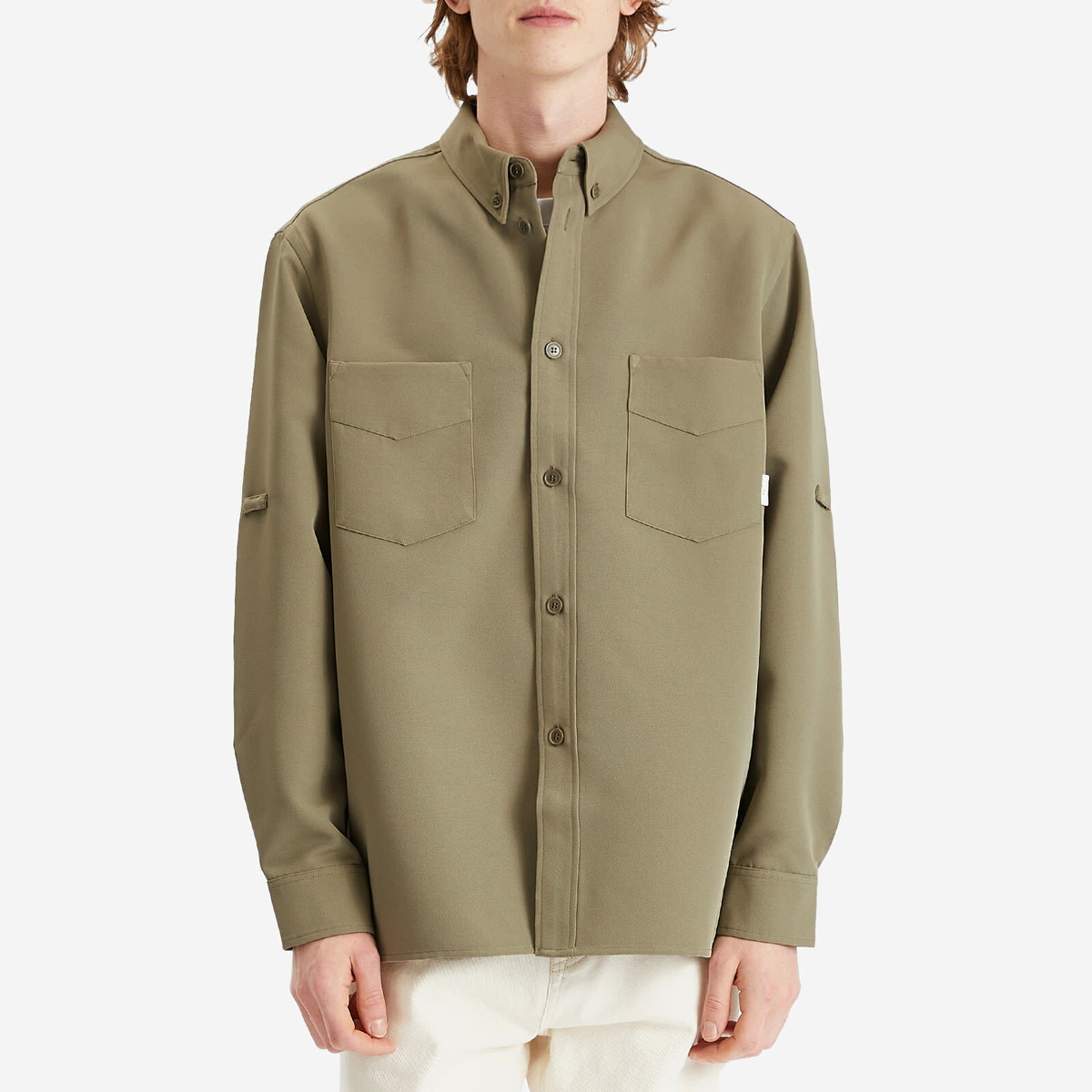Róhe Men's Utility Overshirt in Sage