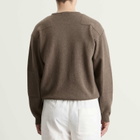 Jil Sander Men's Wool Jumper with Padded Detail in Brown