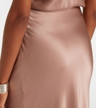 The Sei Silk satin maxi skirt