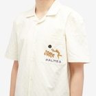 Palmes Men's Garden Short Sleeve Shirt in Off-White