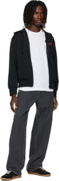 COMME des GARÇONS PLAY Black Heart Emblem Zip Hoodie
