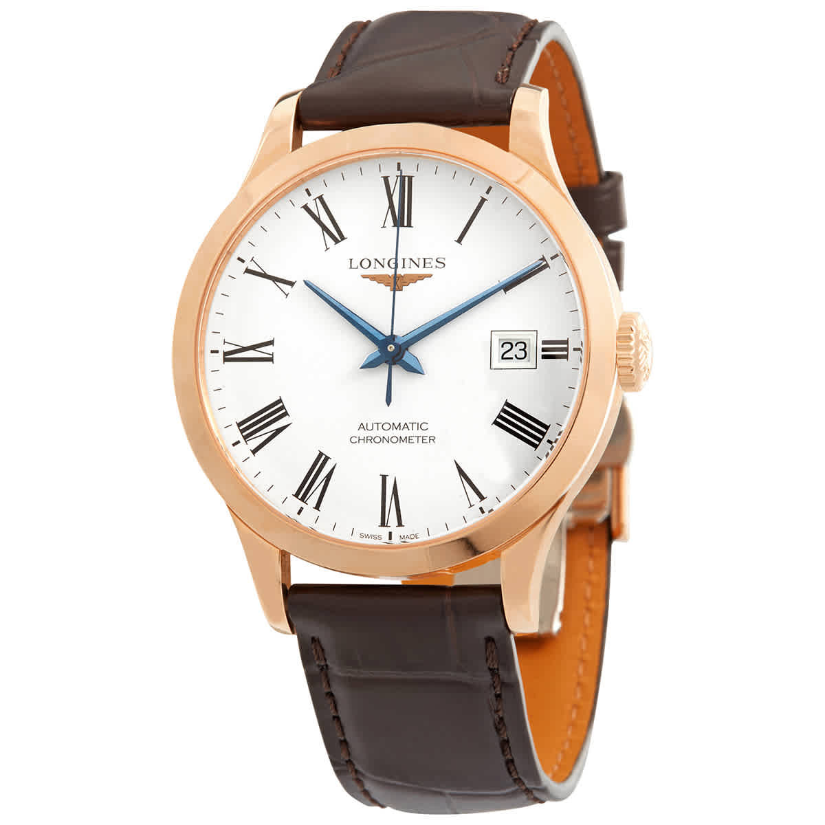 Longines Record Automatic White Matt Dial Unisex Watch L2.820.8.11.2