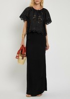 Matteau Broderie Anglaise Cotton Blouse Black