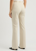 Harris Wharf London Flared-leg Flannel Trousers Ivory