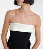 The New Arrivals Ilkyaz Ozel Lalani draped strapless minidress