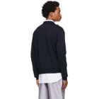 Jil Sander Navy Wool D-Ring Sweater