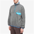 Flagstuff Men's Popover Back Print Fleece Jacket in Gray